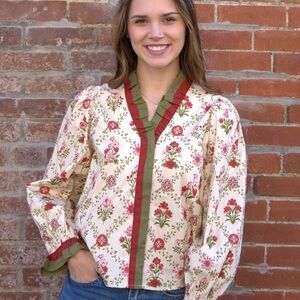 Petal Kiss Long Sleeve Blouse